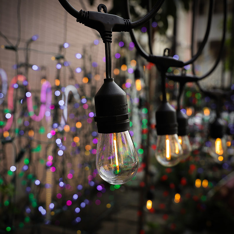 7M S14 Single filament lamp string light