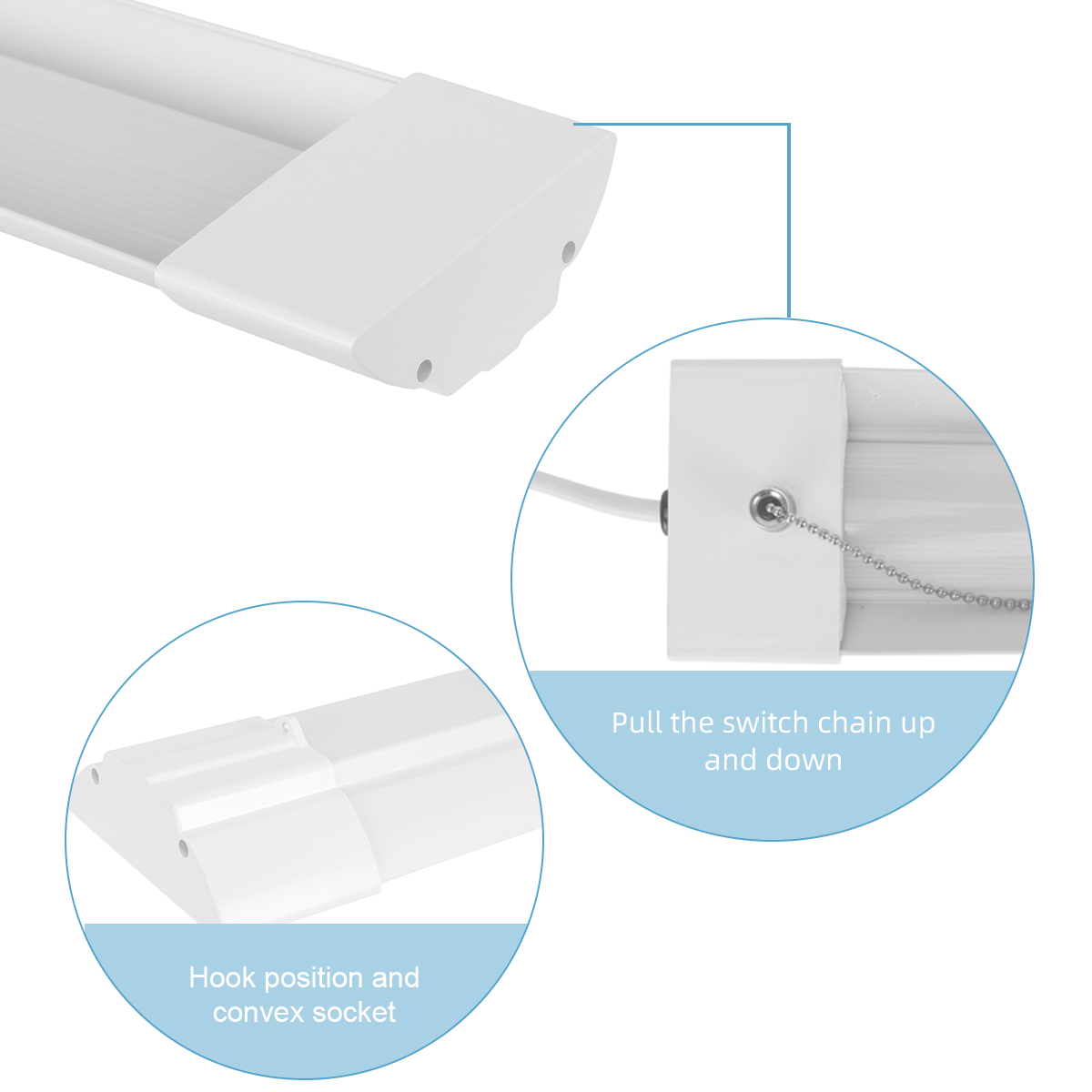 Led Shop Light 44inch 2835 SMD LED 4000k 5500lm 57W AC120V